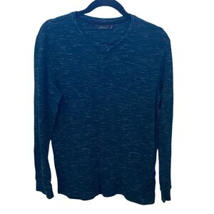 Marc Anthony Dark Blue Long Sleeve Henley. Size M. Slim Fit.